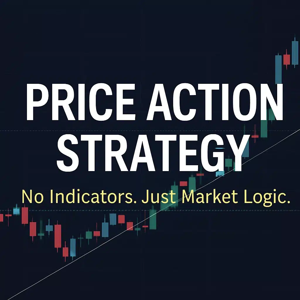 Price Action Strategy with candlestick chart background